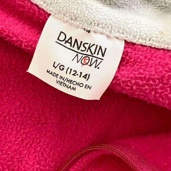 Danskin Now Quarter Zip Performance Fleece Hot Pink Magenta Pullover L (12-14) - Picture 7 of 13